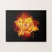 Puzzle Blooming Fire Rose (Horizontal)