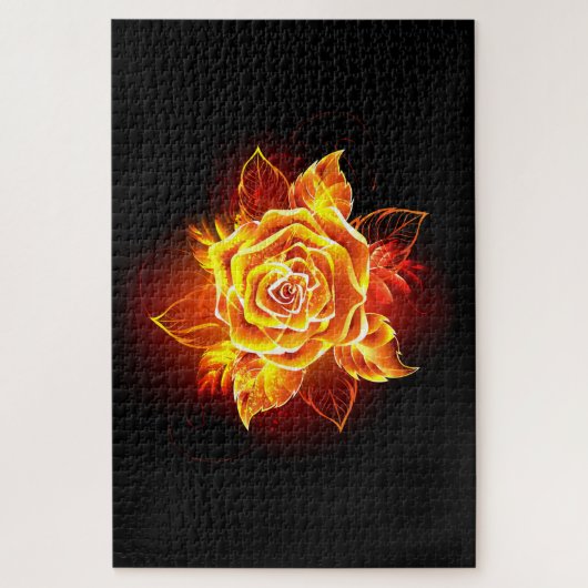 Puzzle Blooming Fire Rose (Vertical)