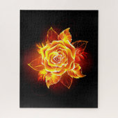 Puzzle Blooming Fire Rose (Vertical)