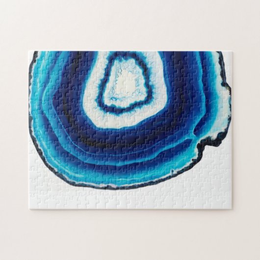 Puzzle Blue Agate Slice | Custom (Horizontal)
