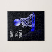 Puzzle Blue Basketball - Art d'illustrations sportives (Horizontal)