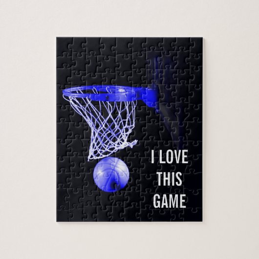 Puzzle Blue Basketball - Art d'illustrations sportives (Vertical)