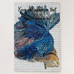 Puzzle Blue Betta Splendens, Poisson Siamais - Bric