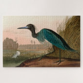 Puzzle Blue Crane or Heron Birds of America Audubon Print (Horizontal)