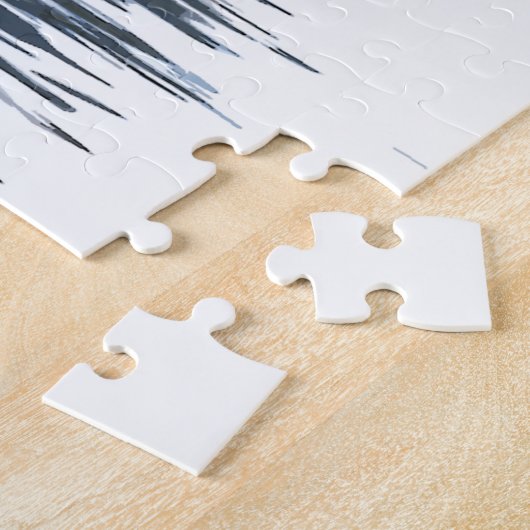 Puzzle Blue Dragon and Moon Illustration  (Côté)