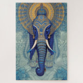 Puzzle Blue Elephant (Vertical)