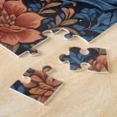 Puzzle Blue Eyed Siamese Chat William Morris Inspiré (Côté)
