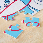 Puzzle Blue Funny mignonne Tricot Kitten Ball (Côté)