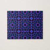 Puzzle blue geometric pattern (Horizontal)