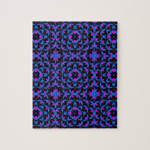 Puzzle blue geometric pattern