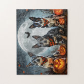 Puzzle Blue Heeler Halloween Épouvantable (Vertical)
