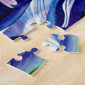 Puzzle Blue Iris fleurs d'aquarelle d'art (Côté)