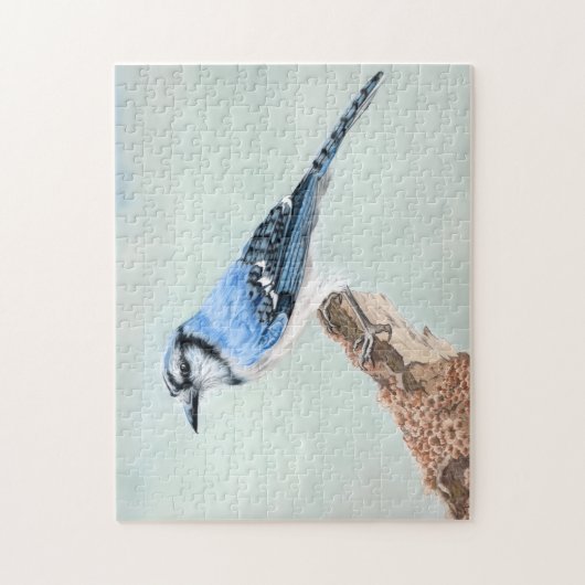 Puzzle Blue Jay (Vertical)