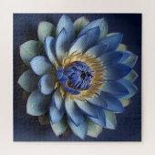 Puzzle Blue Lotus Flower Spirituel Zen Art (Horizontal)