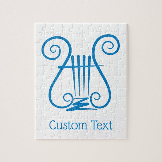Puzzle Blue Lyre (Vertical)