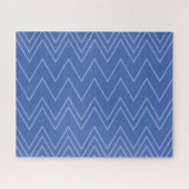 Puzzle Blue, moderne, simple, cool, trendy zigzag (Horizontal)