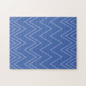 Puzzle Blue, moderne, simple, cool, trendy zigzag (Horizontal)