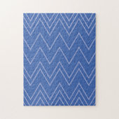 Puzzle Blue, moderne, simple, cool, trendy zigzag (Vertical)