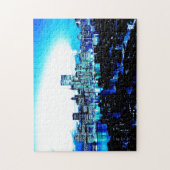 Puzzle Blue New York Art (Vertical)