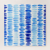 Puzzle Blue Raindrops : Aquarelle sans couleur Abstrait (Horizontal)