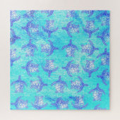 Puzzle Blue Sea Turtle Print (Horizontal)