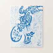 Puzzle "Blue Sketch" Art Abstrait (Vertical)