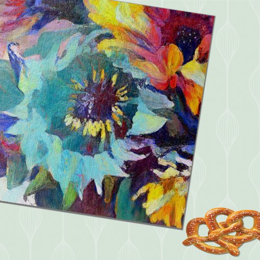 Puzzle Blue Sunflower