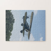 Puzzle Blue Waco Avion Photo Famille Nuit (Horizontal)