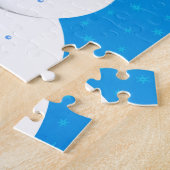 Puzzle Blue Winter Happy Snowman (Côté)