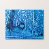 Puzzle Blue Wolf (Horizontal)