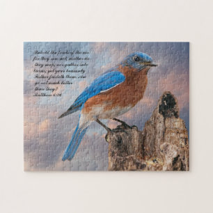 Puzzle BLUEBIRD- Matthew 6:26 
