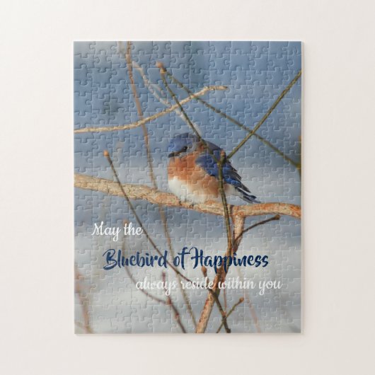 Puzzle Bluebird Of Happiness Inspiration (Vertical)