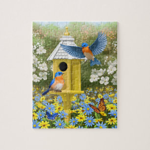 Puzzle Bluebirds et Round Birhouse