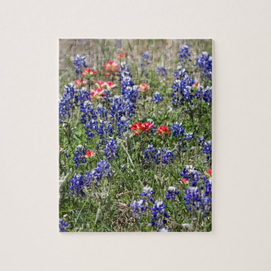 Puzzle Bluebonnets de Texas et fleurs sauvages de pinceau (Vertical)