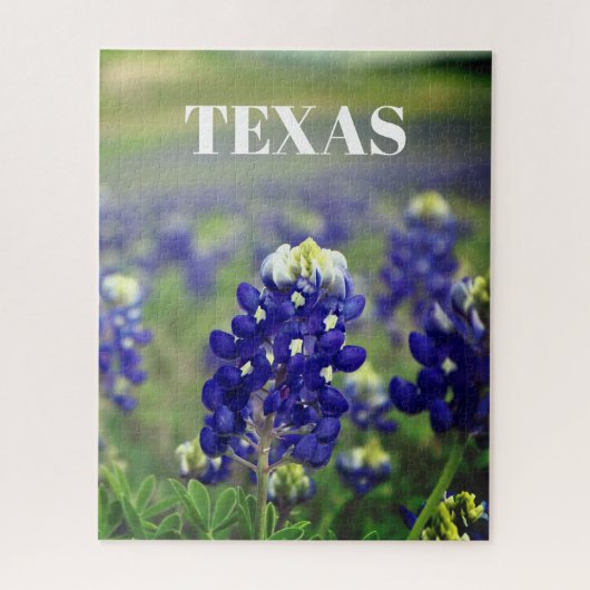 Puzzle Bluebonnets Fleurs Bleues Texas Texan Floral (Vertical)