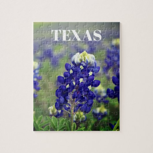 Puzzle Bluebonnets Fleurs Bleues Texas Texan Floral (Vertical)