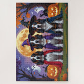 Puzzle Bluetick Coonhound Chiens Citrouille Halloween Fun (Vertical)