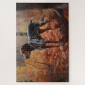 Puzzle Bluetick Coonhound en automne Leaves automne Inspi (Vertical)