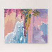 Puzzle Blush Beach | Pink Ocean Painting (Horizontal)