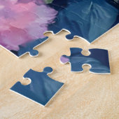 Puzzle Blush Pink Hydrangeas Floral Watercolor Art (Côté)