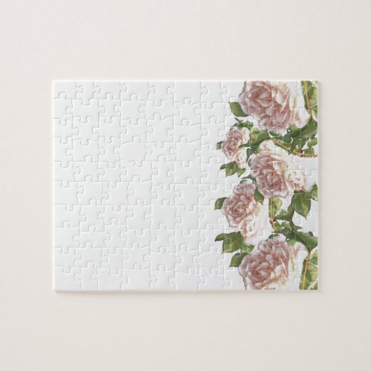 Puzzle Blushing Ivory Peach Rose (Horizontal)