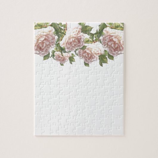 Puzzle Blushing Ivory Peach Rose (Vertical)