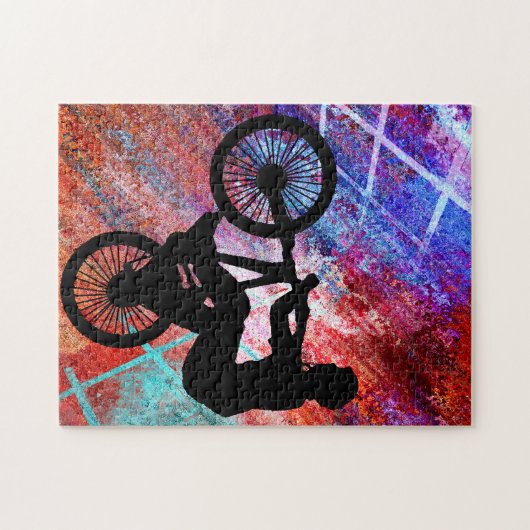 Puzzle BMX sur la grunge rouillée (Horizontal)