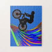 Puzzle BMX sur une route d'arc-en-ciel (Vertical)