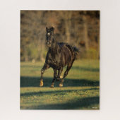 Puzzle Bob Langrish | Black Thoroughbred Running (Vertical)