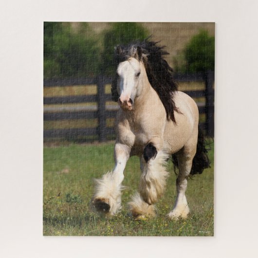 Puzzle Bob Langrish Champagne Couleur Gypsy Vanner Runnin (Vertical)