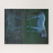Puzzle Bob Langrish Grey Arab Standing By Pond Reflet (Horizontal)