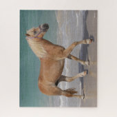 Puzzle Bob Langrish | Haflinger Marcher Sur La Plage (Vertical)
