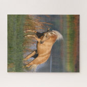 Puzzle Bob Langrish | Palomino Lusitano Stallion Bucking (Horizontal)