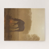 Puzzle Bob Langrish | Pâturage arabe au coucher du soleil (Horizontal)